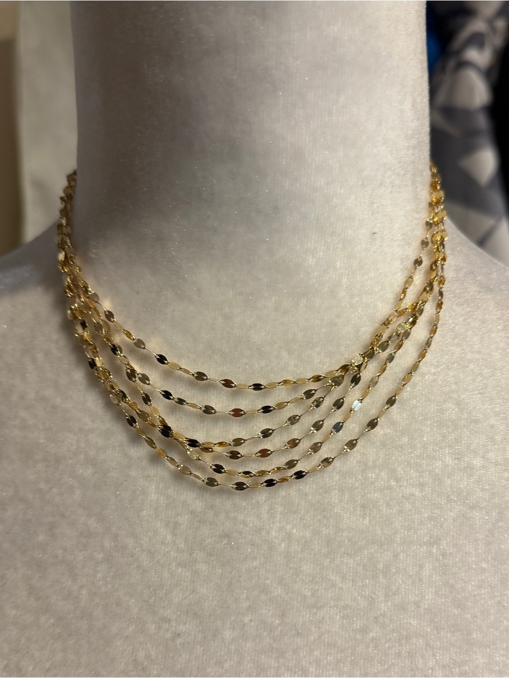 Lana Jewelry Mega Gloss Blake 6 Strand Choker - 14k Yellow Gold